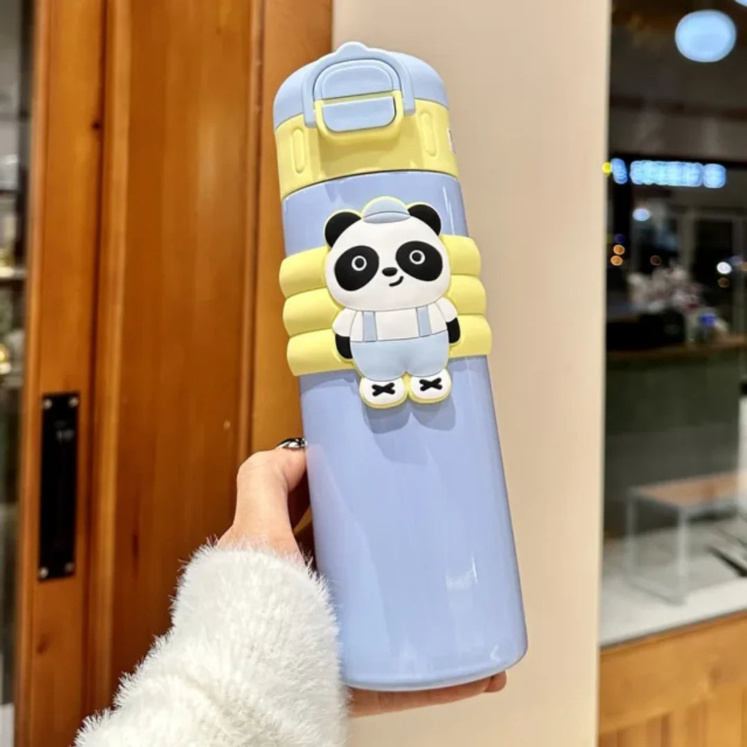 Panda Dual Sipper Steel Doubled Walled Insulated Bottle ( 1pc )