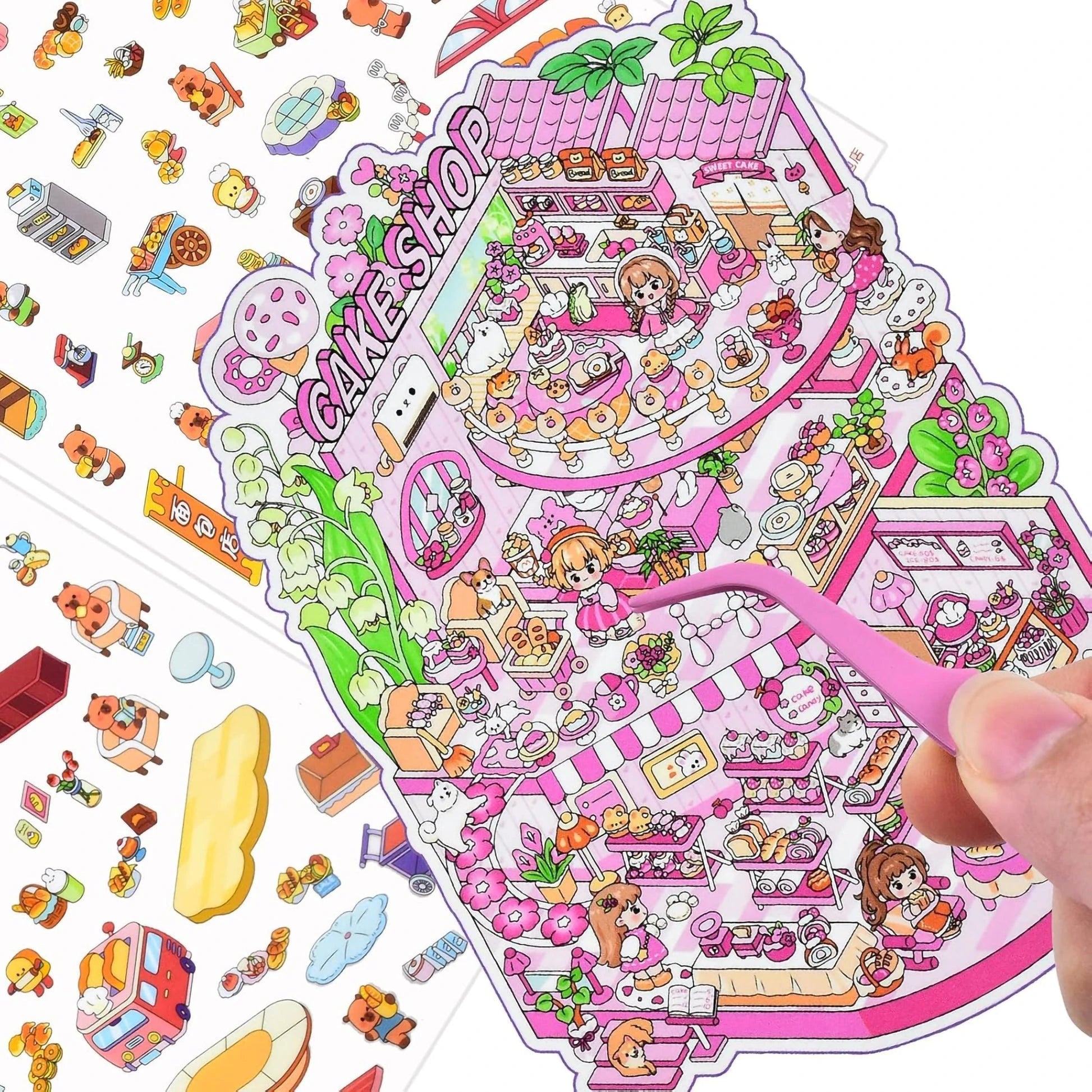 Miniature Worlds DIY Craft Activity Sticker Book ( 1pc )