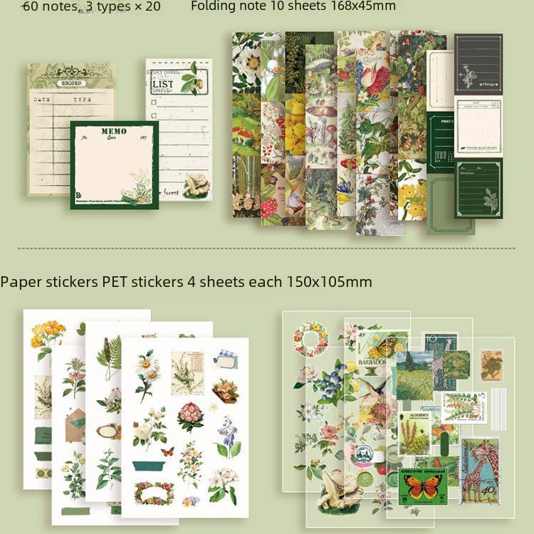 Botanical Vintage Journal Scrapbook Gift Set ( 1 set )