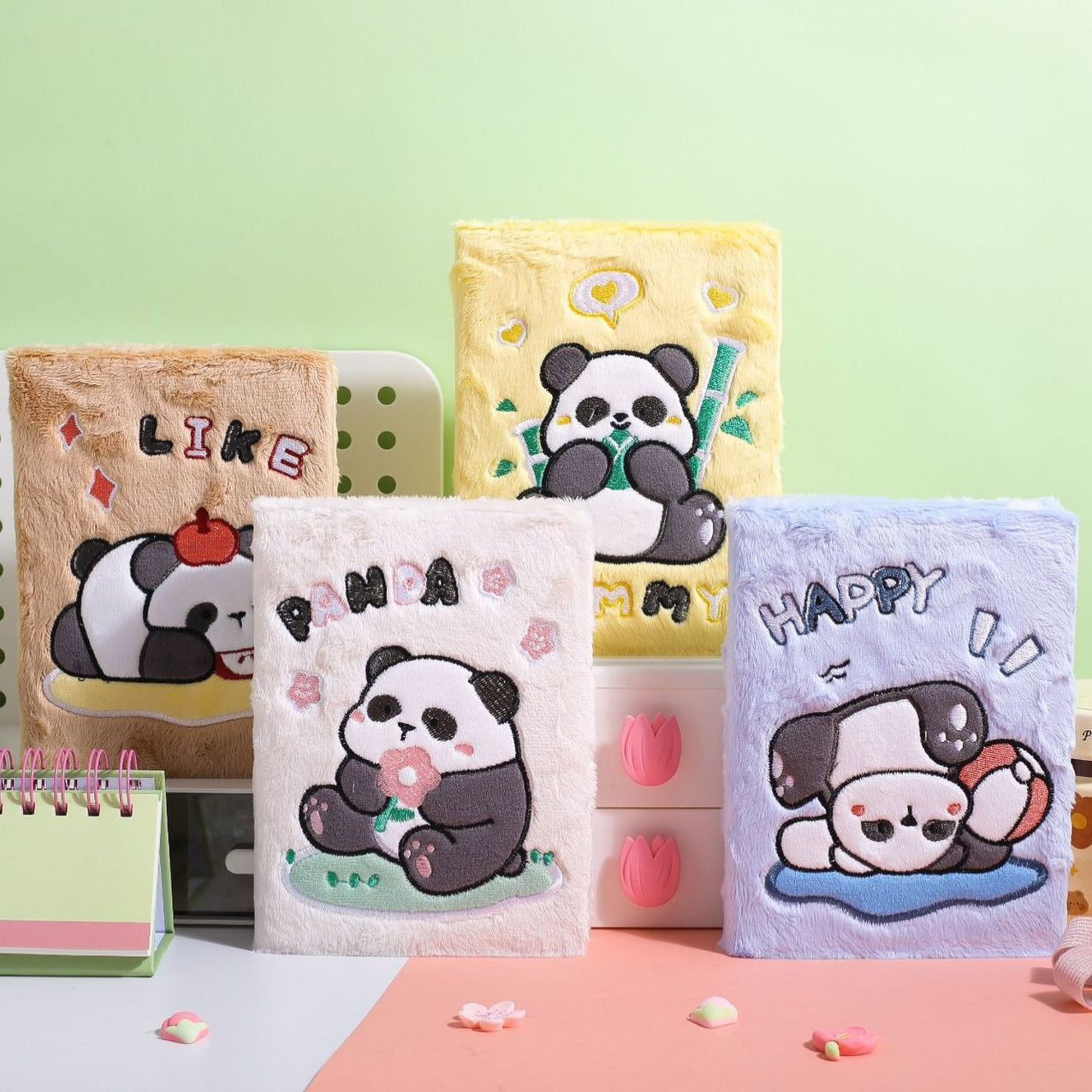 Panda Fur Notebook Dairy ( 1pc )