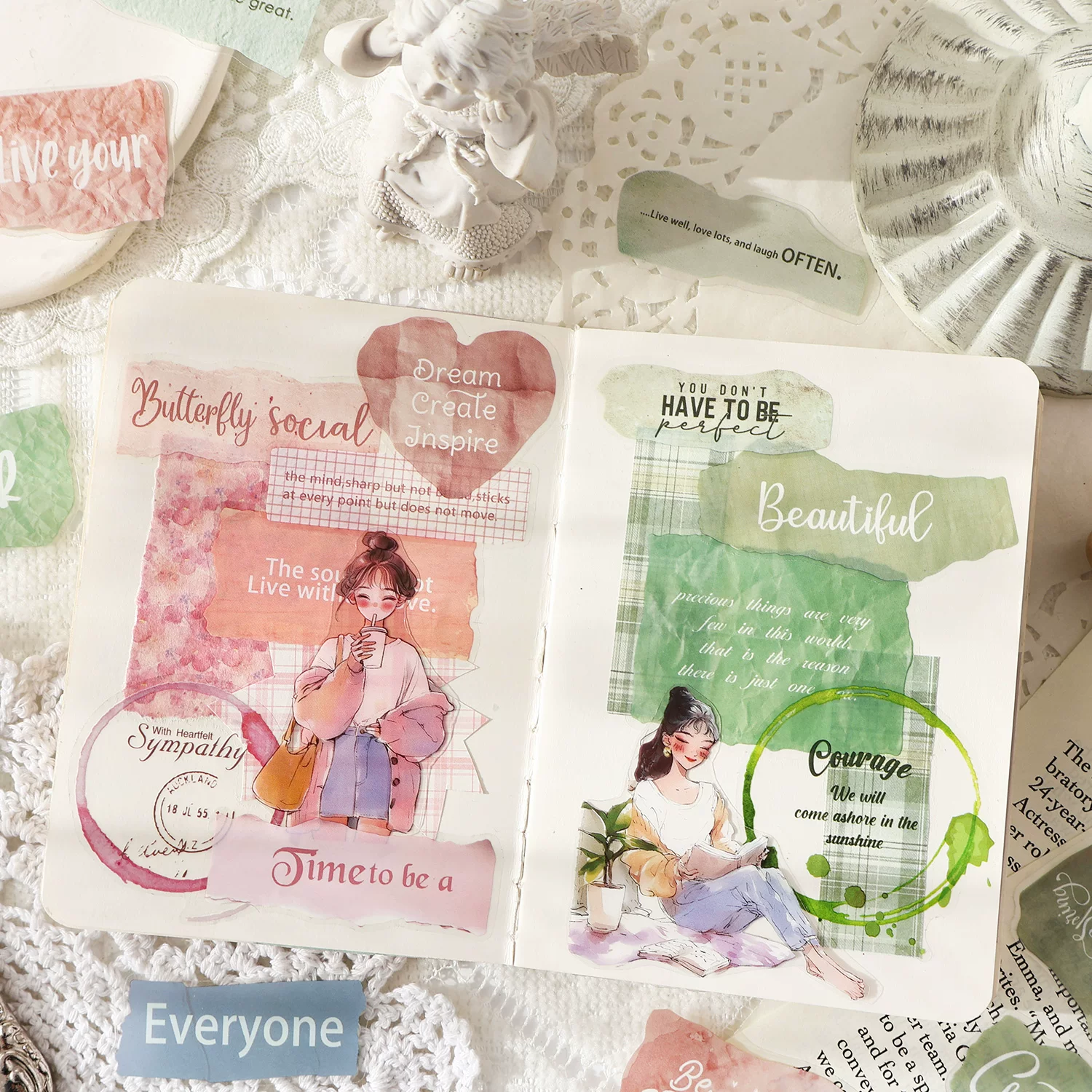 Memory Quotes Series Vintage English Label Journaling Scrapbooking Stickers ( 25pcs )
