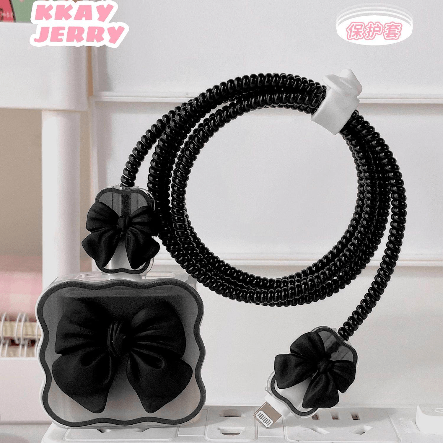 Pinteresty Bow Iphone Charger Cover Case ( 1pc )