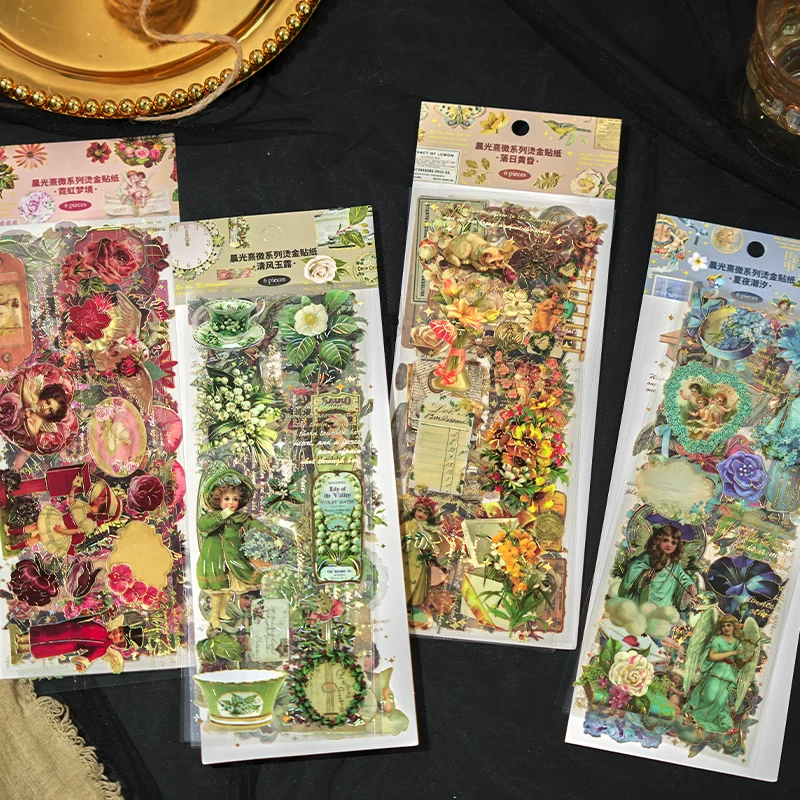 Morning Series Journaling Scrapbooking Sticker Sheets ( 6 sheets )
