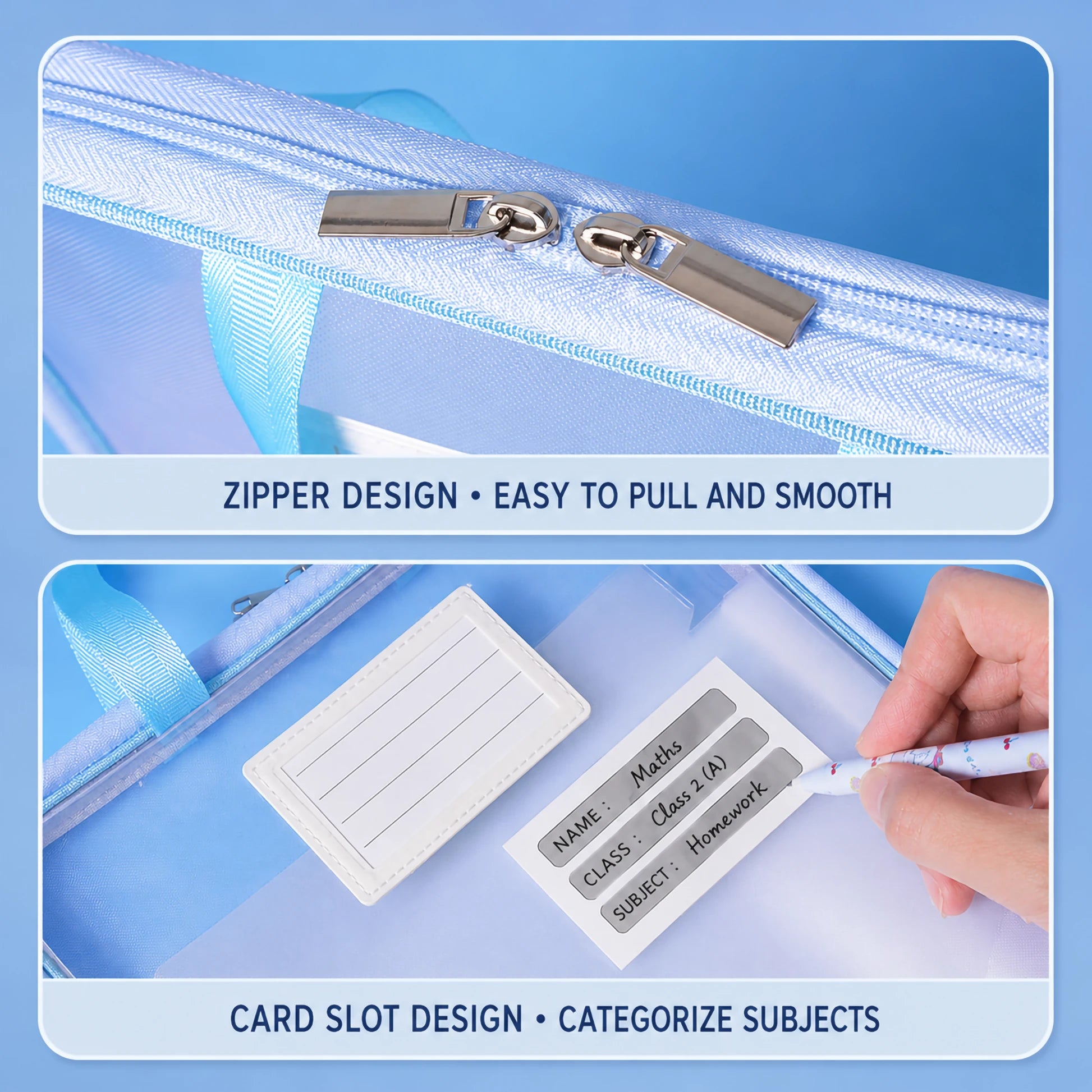 Aesthetic Mesh File Folder / Document Folder With Handle & Zip Closure A4 ( 1 pc )