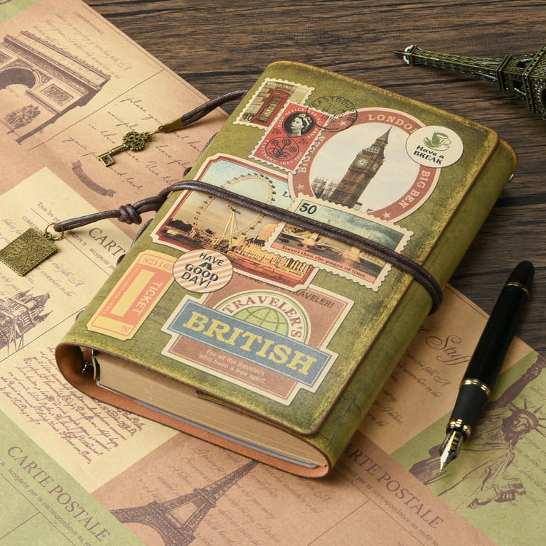 Vintage European Style Binder Journaling Notebook Diary Refillable ( 1pc )