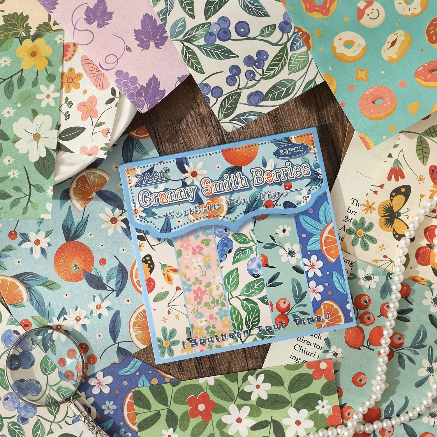 Southern Tour Journaling Scrapbooking Texture Paper Set ( 30 sheets )