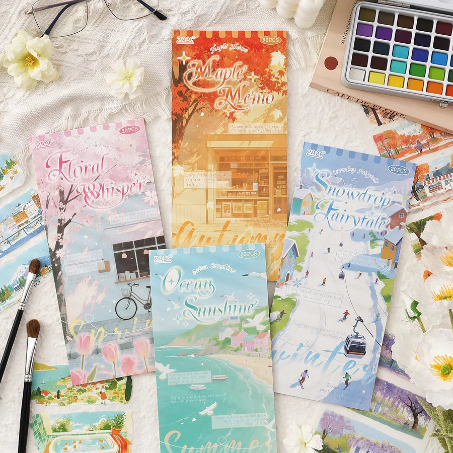 Seasonal Landscape PET Washi Journaling Scrapbooking Stickers Book ( 1pc )