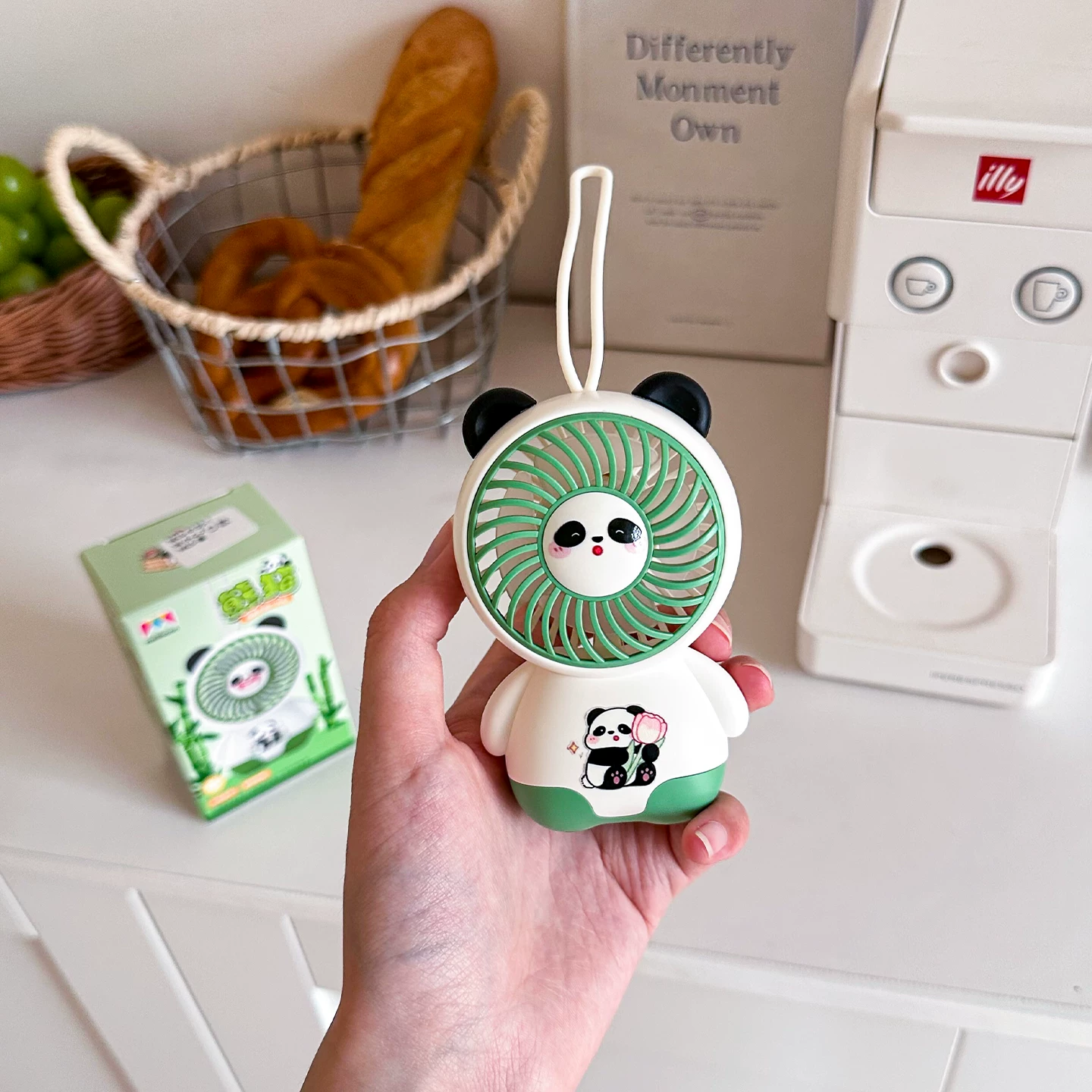 Panda Three Speed Hand Fan Rechargeable ( 1pc )