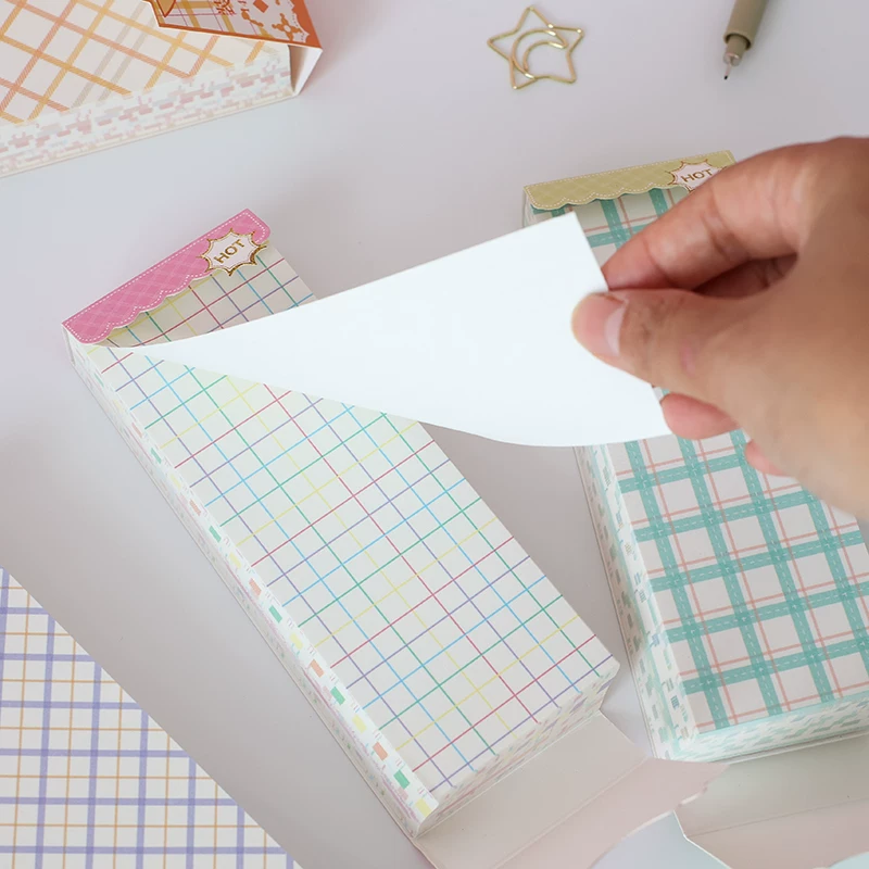 Aesthetic Grid Pattern Memo Pad Sheets ( 1pc )