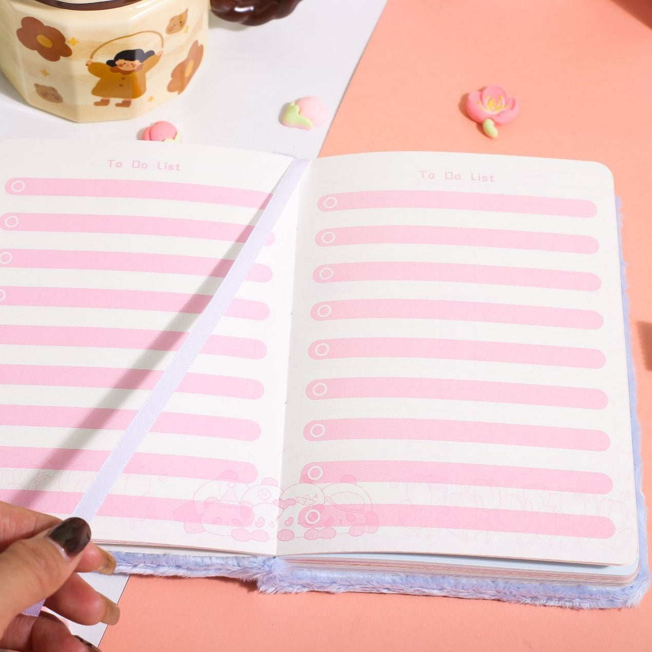 Panda Fur Notebook Dairy ( 1pc )