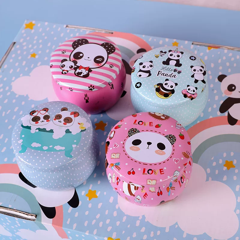 Panda Round Tin Storage Box ( 1pc )
