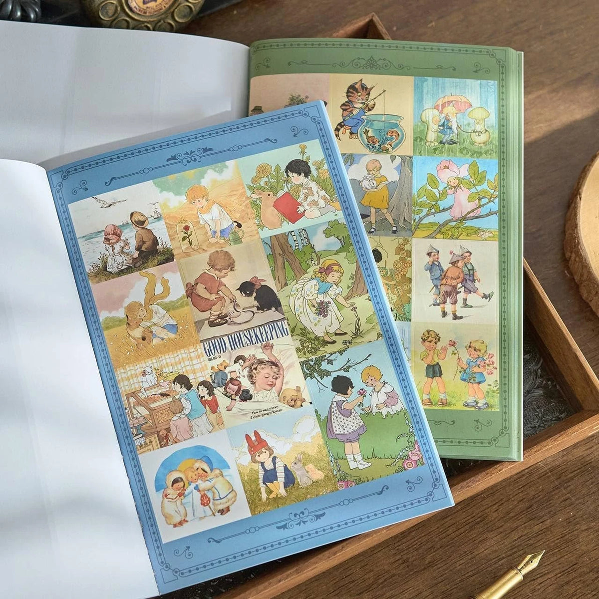 Folk Tale Vintage Series Journaling Scrapbooking Sticker Book ( 1pc )