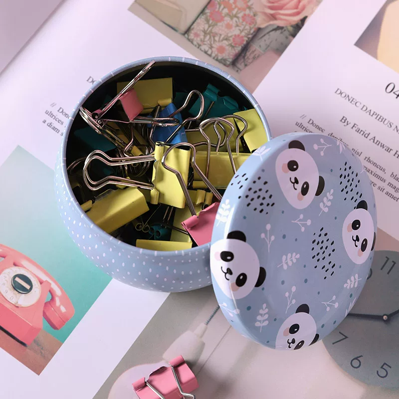 Panda Round Tin Storage Box ( 1pc )