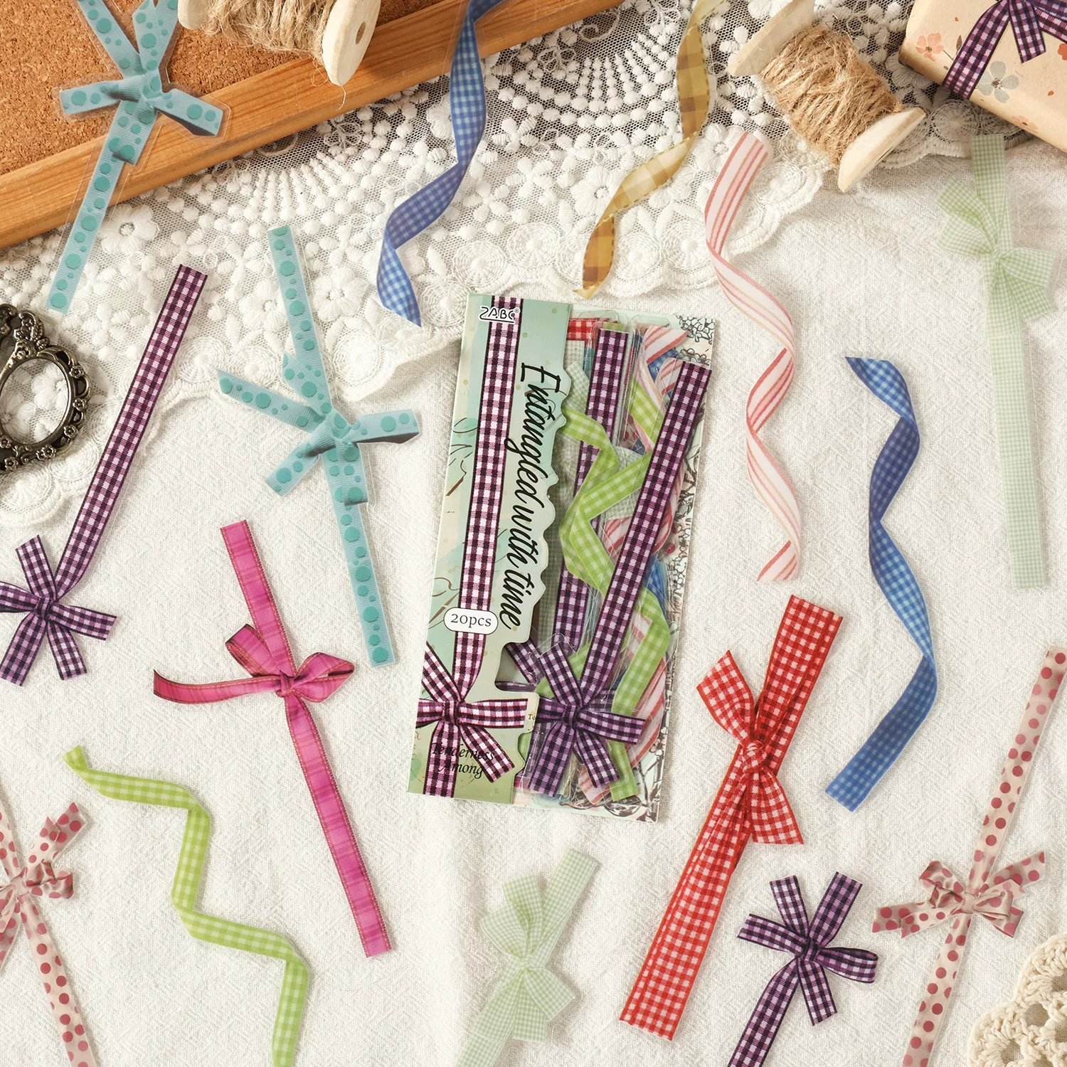 Lingering Amidst the Flower Series Journaling Scrapbooking Stickers Strips ( 20pcs )