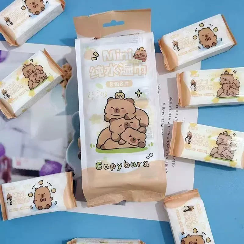 Capybara Wet Wipes Tissue Pack ( 8 Packs )