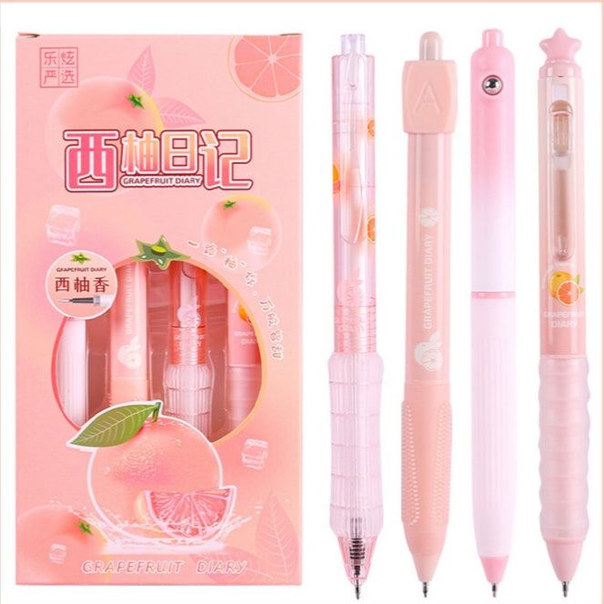 Aesthetic Scented Gel Pen Set ( 4pcs )
