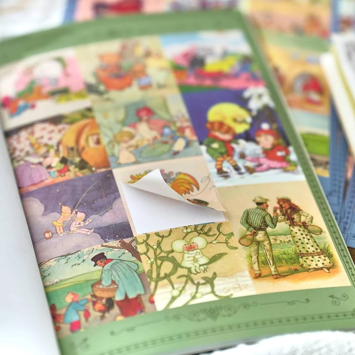 Folk Tale Vintage Series Journaling Scrapbooking Sticker Book ( 1pc )