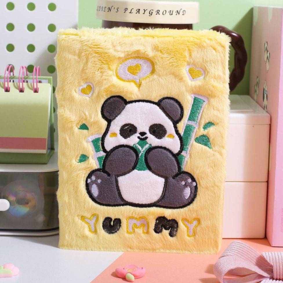 Panda Fur Notebook Dairy ( 1pc )