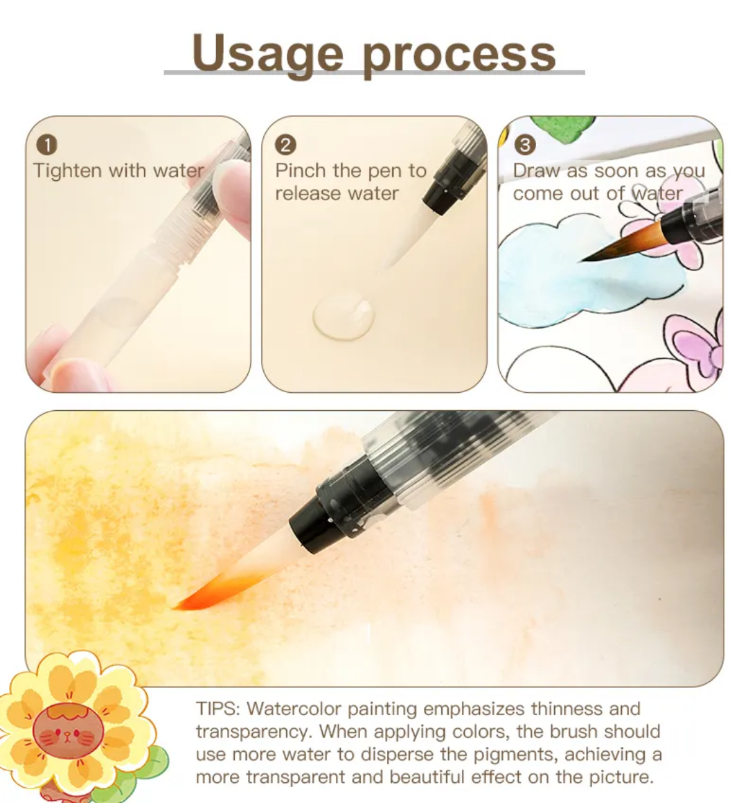 Watercolor Colouring Book ( 1pc )