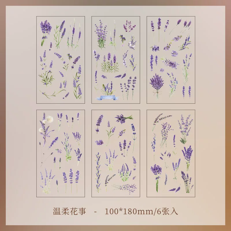 Natural Series Journaling Sticker Sheets ( 6 Sheets )
