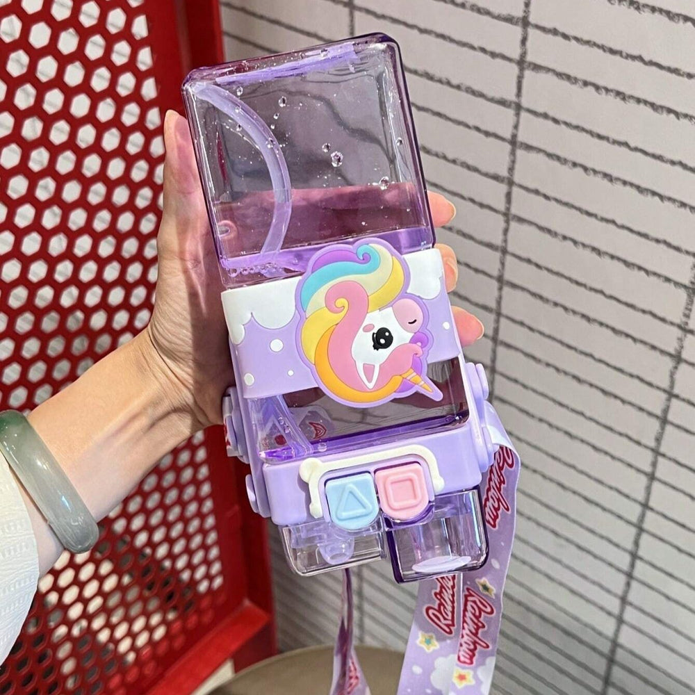 Unicorn Panda Dinosaur 2 in 1 Water Bottle ( 1pc )