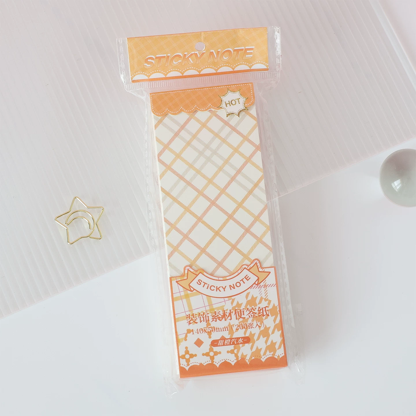 Aesthetic Grid Pattern Memo Pad Sheets ( 1pc )