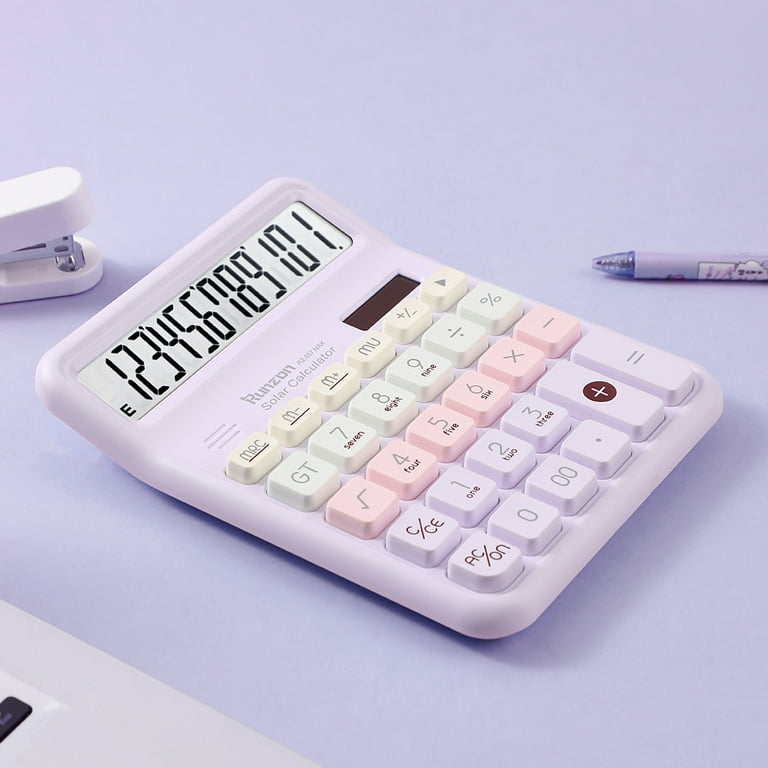 Pastel Aesthetic Calculator Solar / Battery Operated Big ( 1pc )