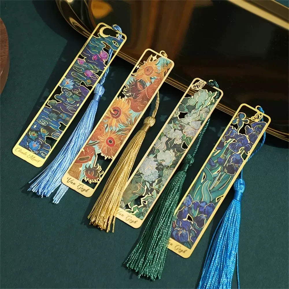 Van Gogh Metal Bookmark With Tassel ( 1pc )
