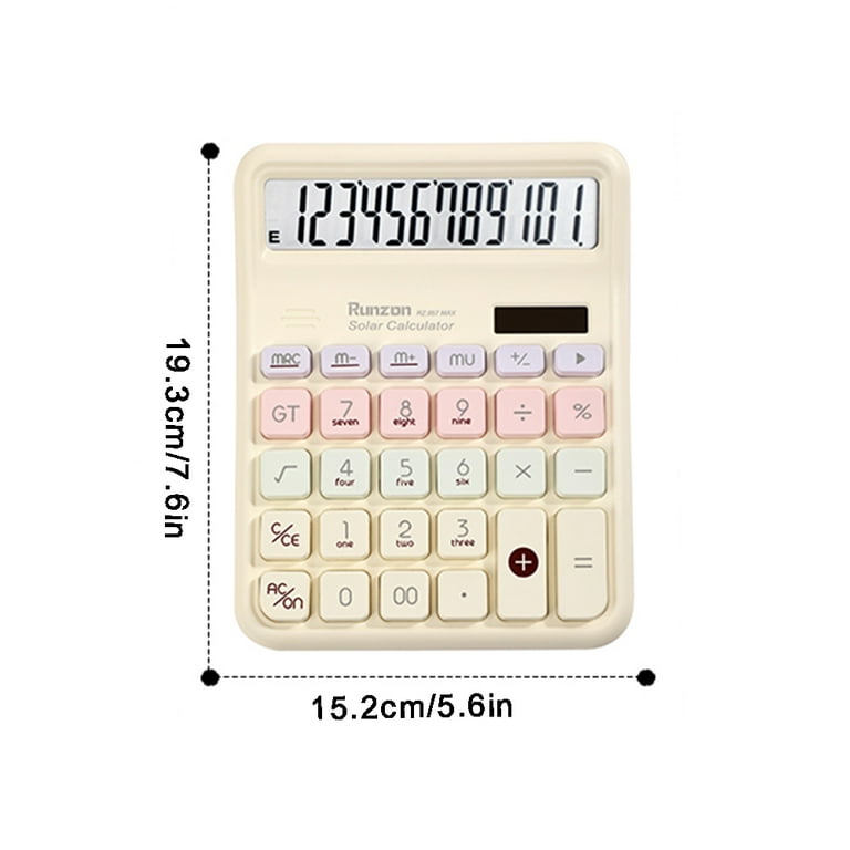 Pastel Aesthetic Calculator Solar / Battery Operated Big ( 1pc )