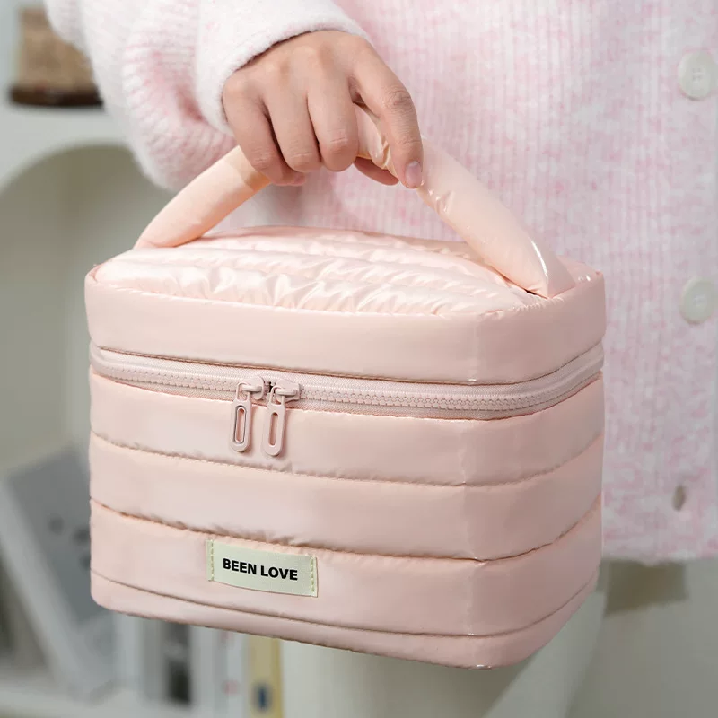 Metallic Finish Cosmetic Makeup Vanity Organizer Pouch ( 1pc )