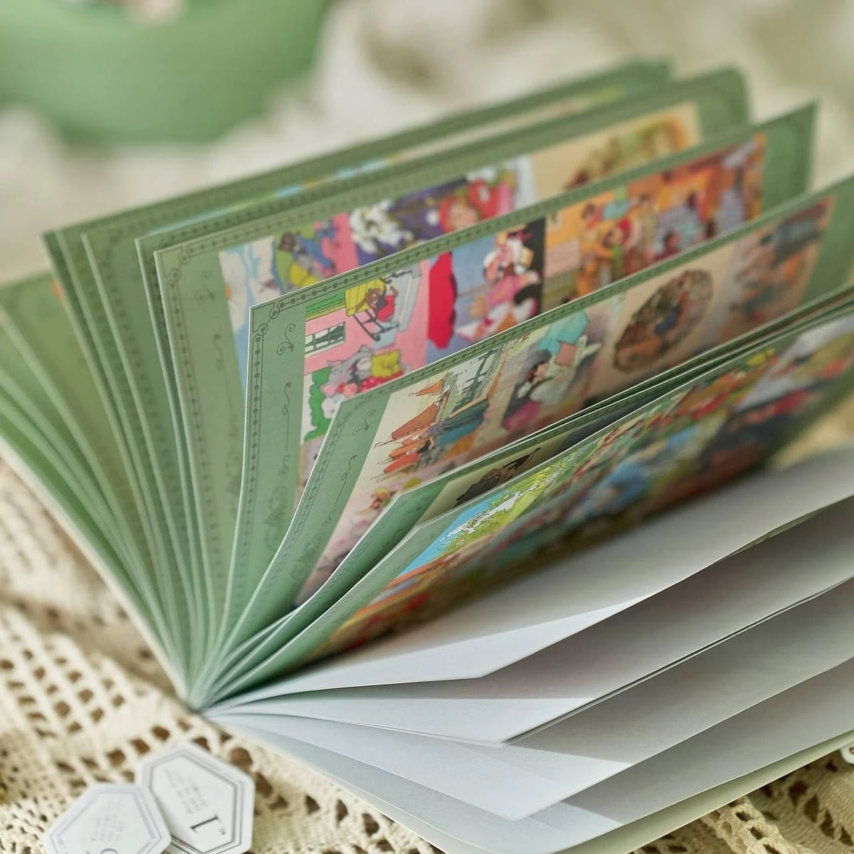 Folk Tale Vintage Series Journaling Scrapbooking Sticker Book ( 1pc )