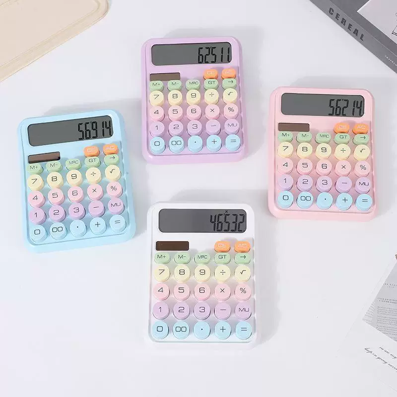 Pastel Calculator Solar / Battery Operated ( 1pc )