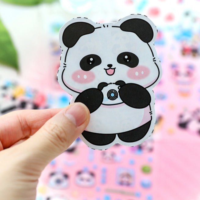 Panda PET Sticker Sheets ( 4 sheets )
