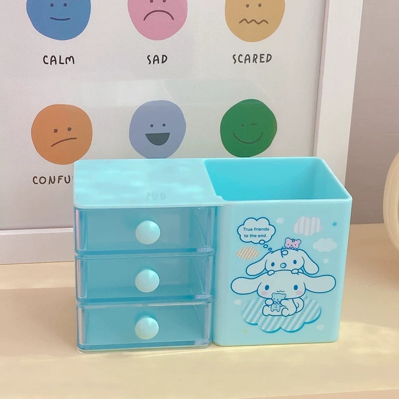 Sanrio Desk Organizer Pen Holder with Mini Drawers ( 1pc )