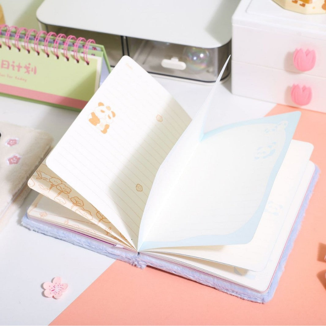 Panda Fur Notebook Dairy ( 1pc )