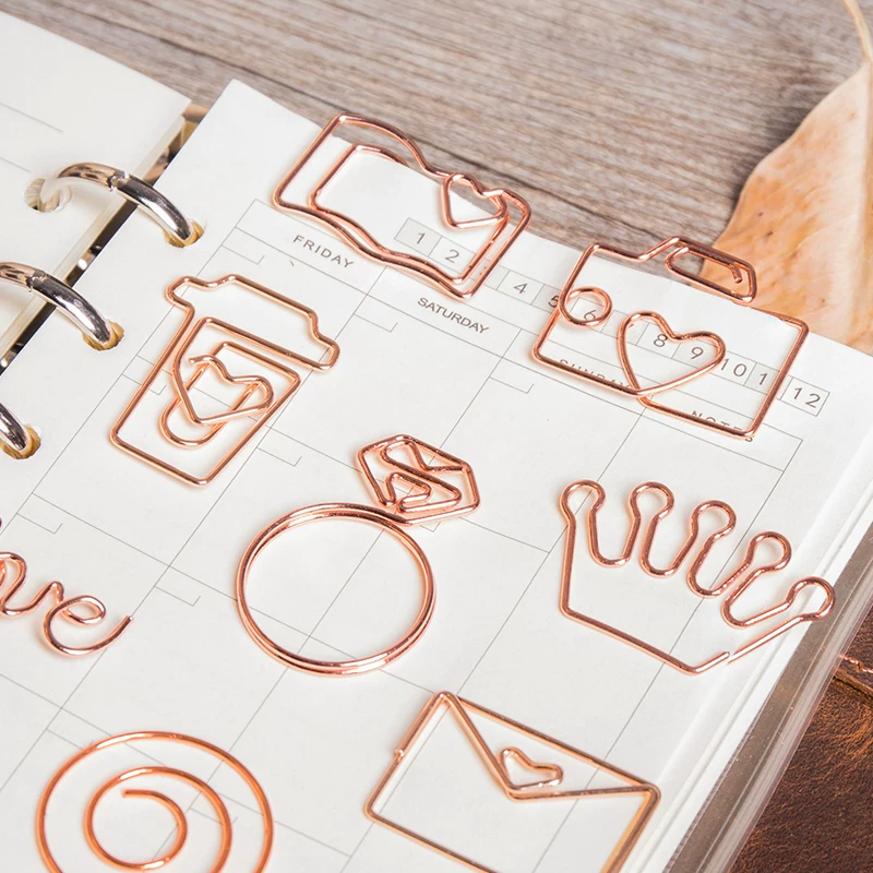 Aesthetic Paper Clip Bookmarks ( 8pcs )