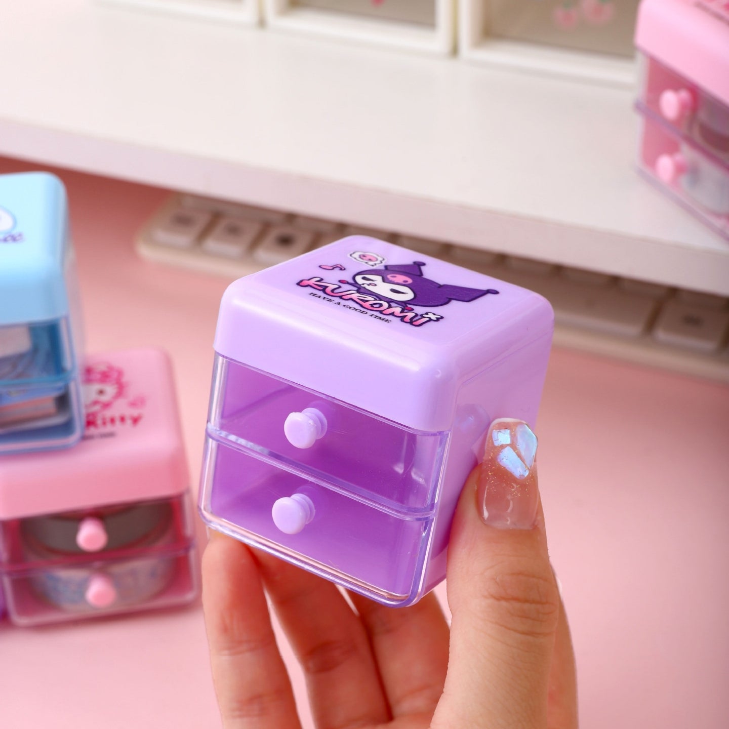 Sanrio Mini Desk Storage Organizer with Drawer ( 1pc )