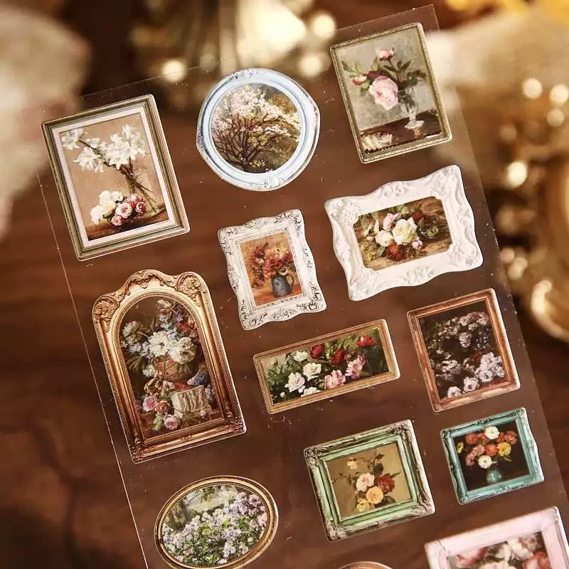 Famous Art Museum Series Self Adhesive Journaling Scrapbook Sticker Sheets ( 2 sheets )