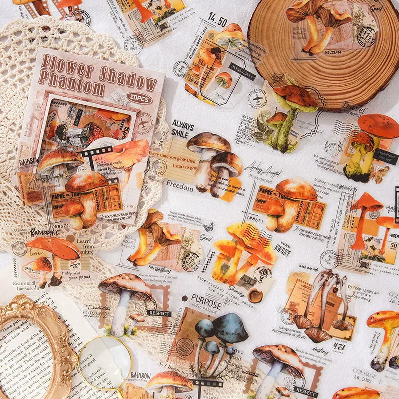 Natural Pastoral Retro Journaling Scrapbooking Stickers ( 20pcs )