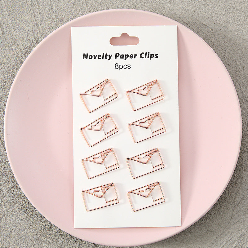 Aesthetic Paper Clip Bookmarks ( 8pcs )