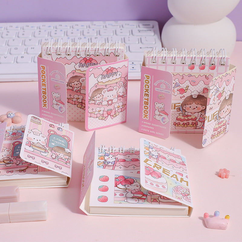 Kawaii Mini Spiral Daily Planner Notebook Diary ( 1pc )