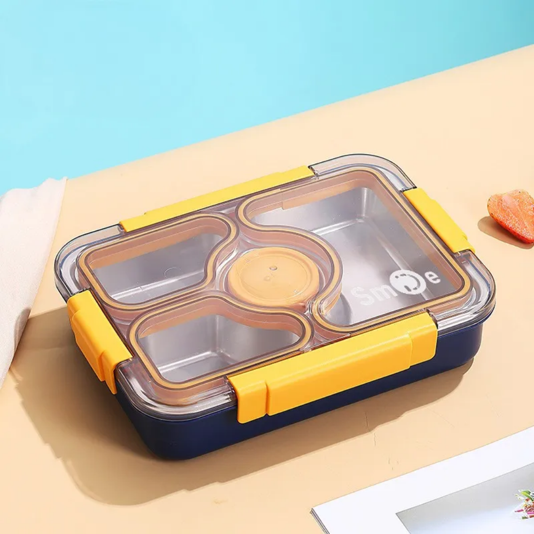 Four Compartment Transfer Proof Bento Lunch Box ( 1pc )