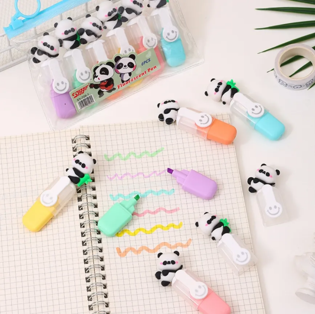 Panda Highlighter Set ( 6pcs )