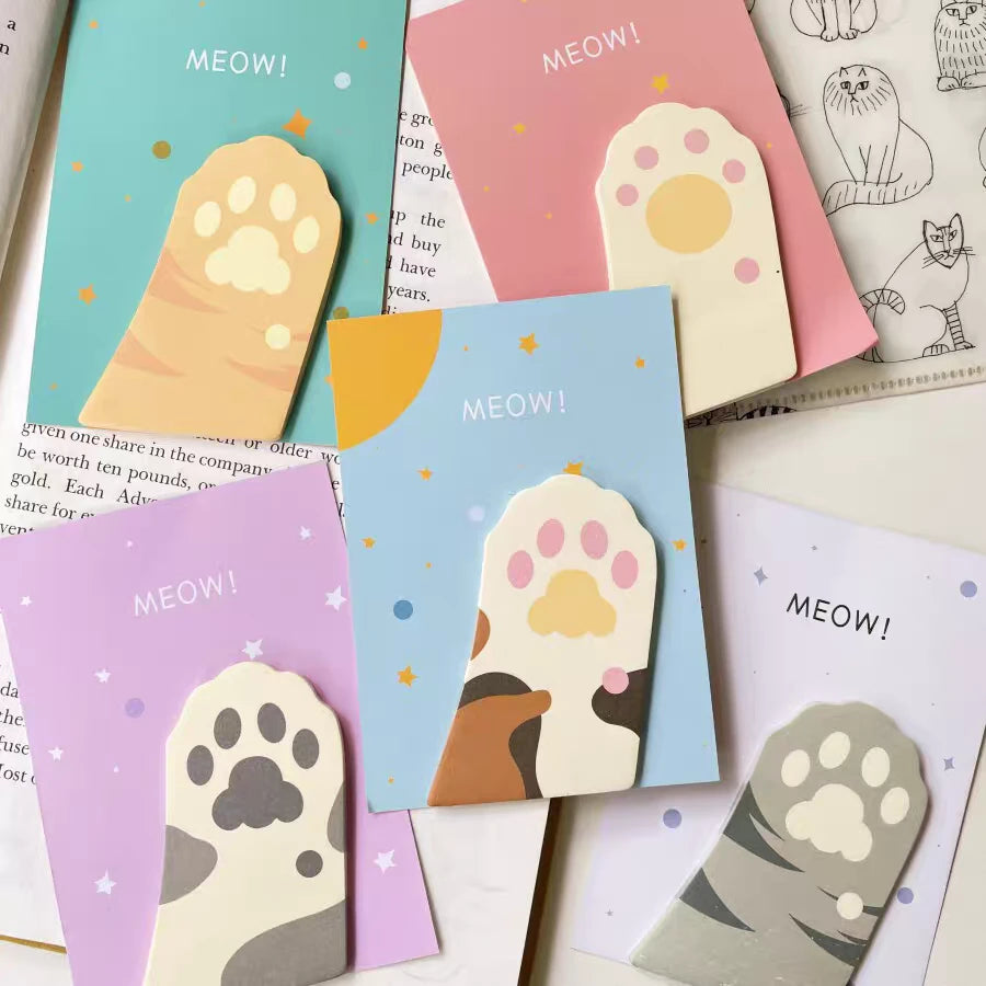 Meow Paw Series Self Adhesive Sticky Notes ( 1pc )