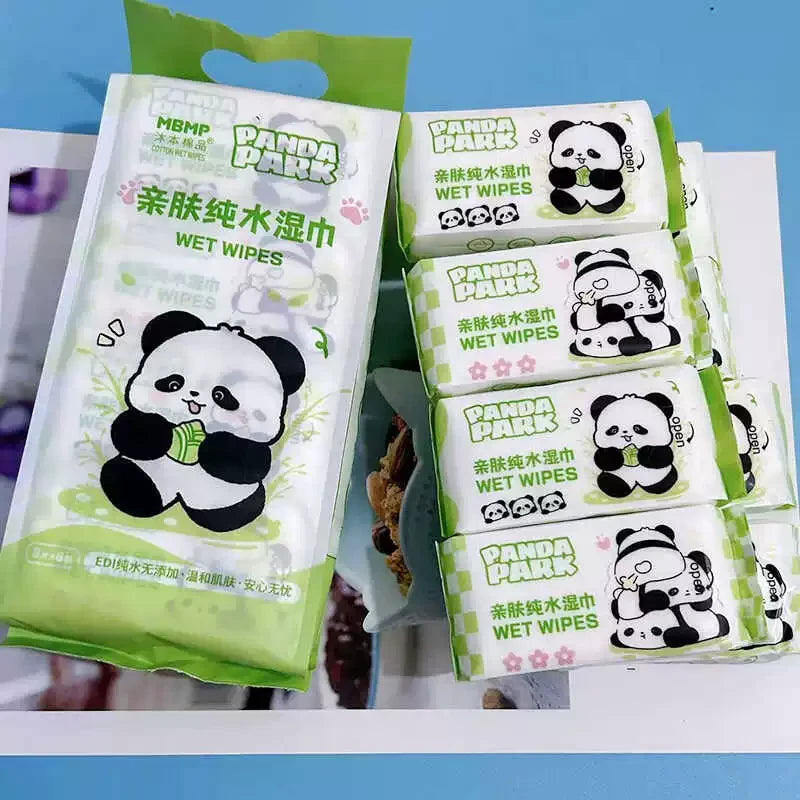 Panda Wet Wipes Tissue Pack ( 8 Packs )