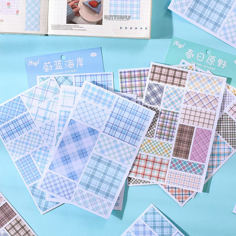 Checkered Twilight Journaling Scrapbooking Sticker Book ( 4sheets )