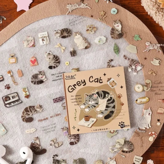 Plush Healing Series Cute Cats & Dogs Themed Stickers for Journaling and Decoration ( 1pcs )