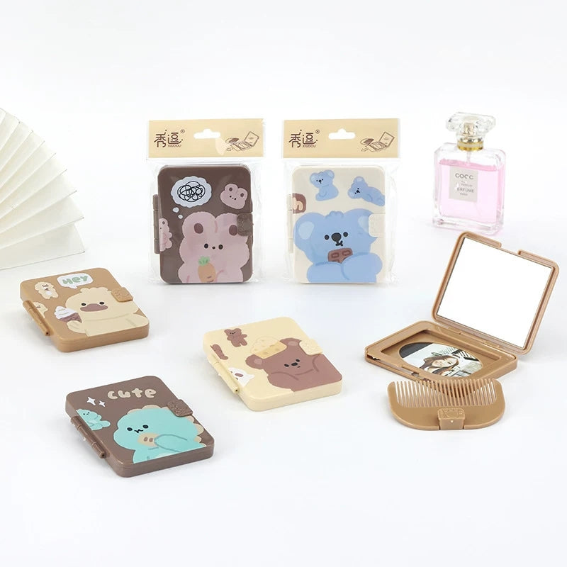 Pocket Mirror With Comb & Picture Section ( 1pc )