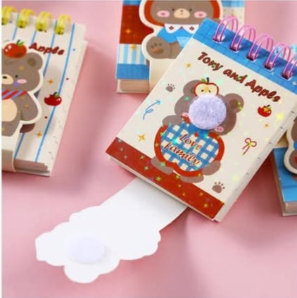 Bear Apple Mini Spiral Notebook Diary ( 1pc )