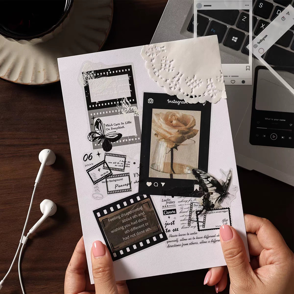 Frame & Grid Retro Film Strip & Border Stickers (20 Sheets)